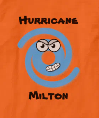 Goofy Hurrican Milton T-shirt design